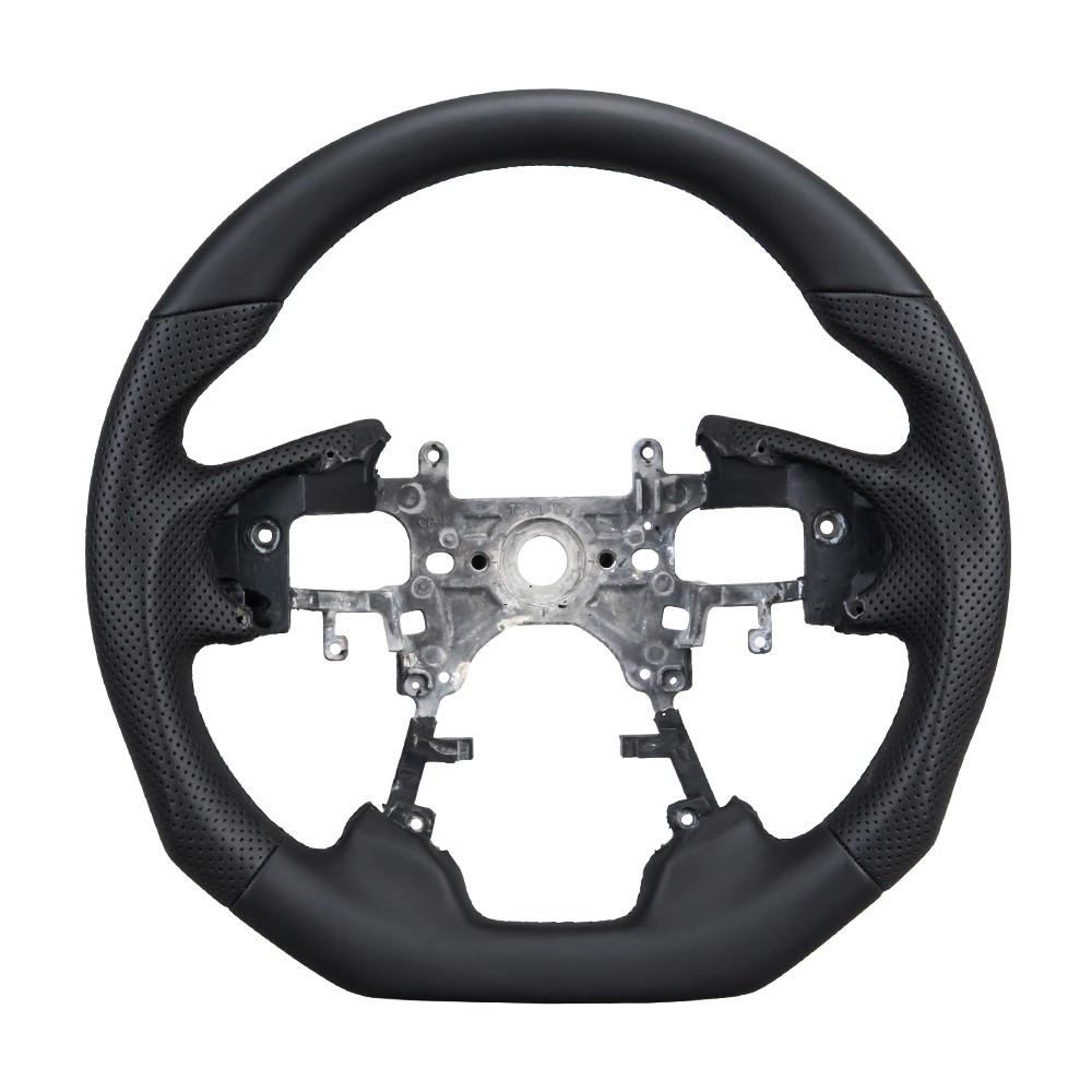 Full Leather Sport Steering Wheel Black Stitching For 2013-2017 Honda Accord 9th Full Leather Sport Steering Wheel Black Stitching For 2013-2017 Honda Accord 9th