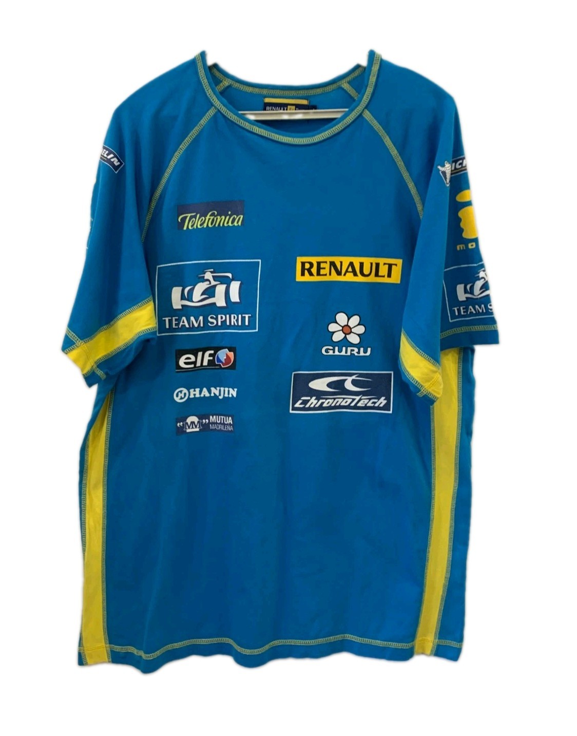 Vtg Renault F1 Team Spirit Shirt Mens L Blue Telefonica Alonso Championship #238