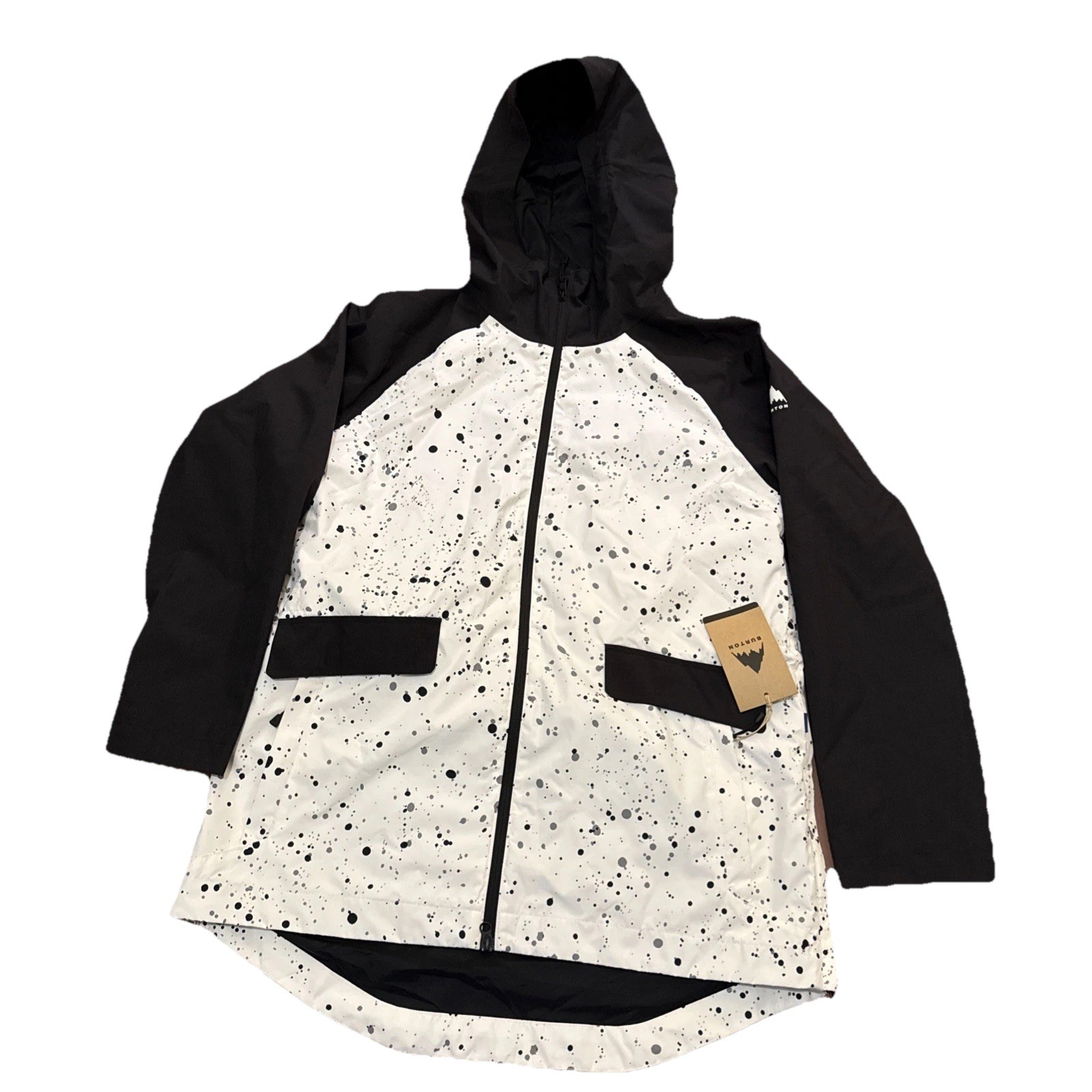 BURTON WOMENS LALIK JK COLOR: Black In White with Black Spots SIZE: Extra Large