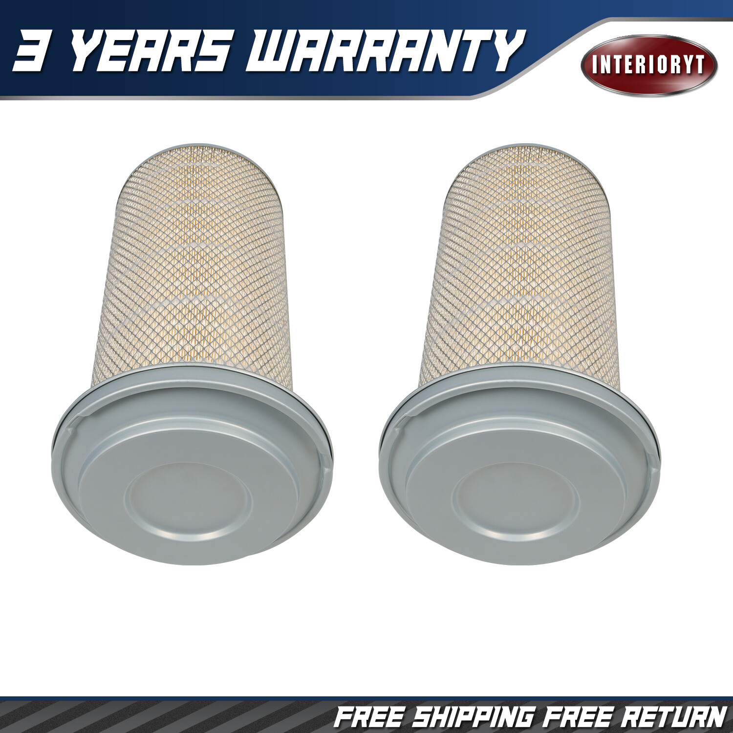 2 Pcs Air Filter Element For Donaldson P153551 LAF3551 PA2705 220055064 AF1968
