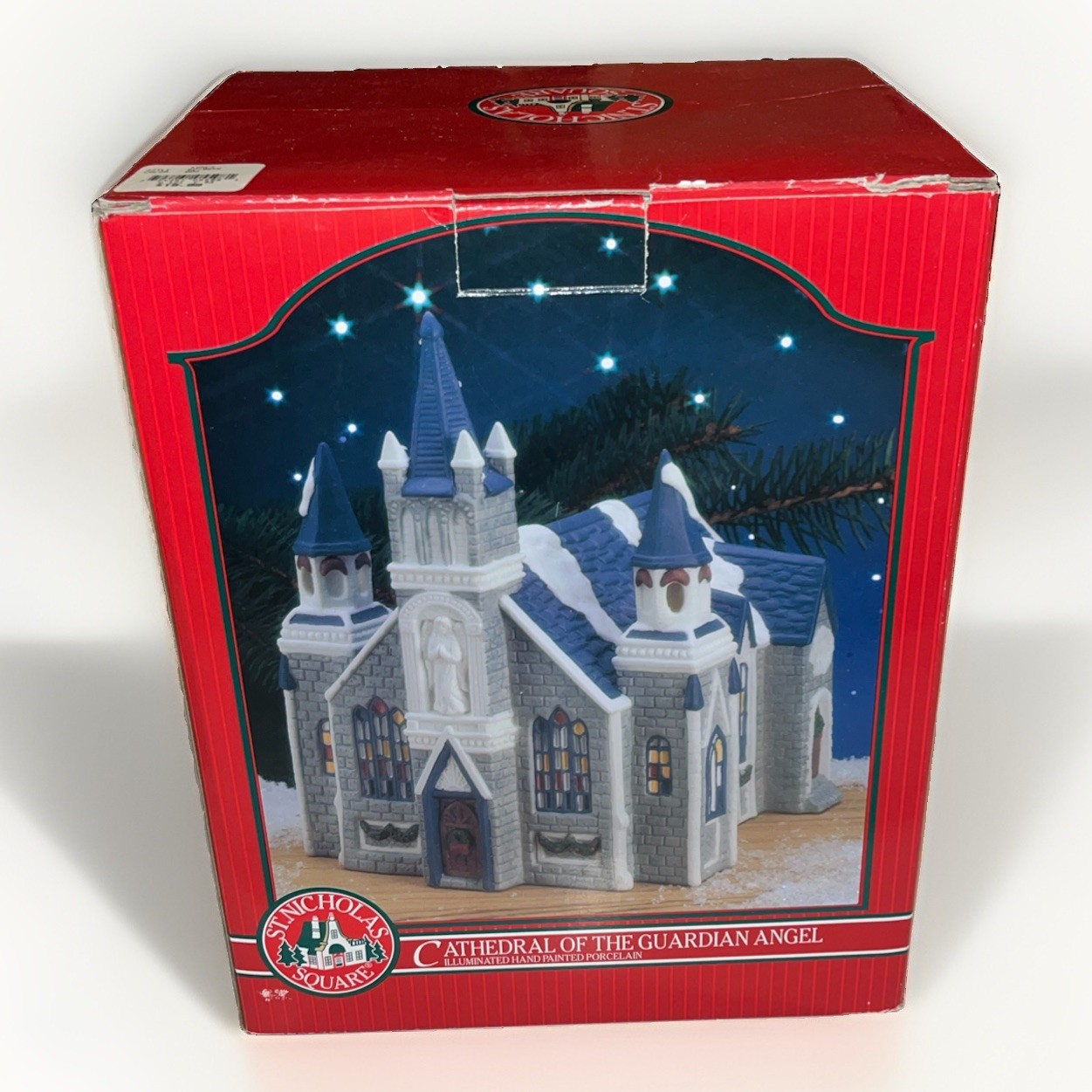 Vintage Cathedral Of The Guardian Angel. Christmas By St. Nicholas Square 🎄
