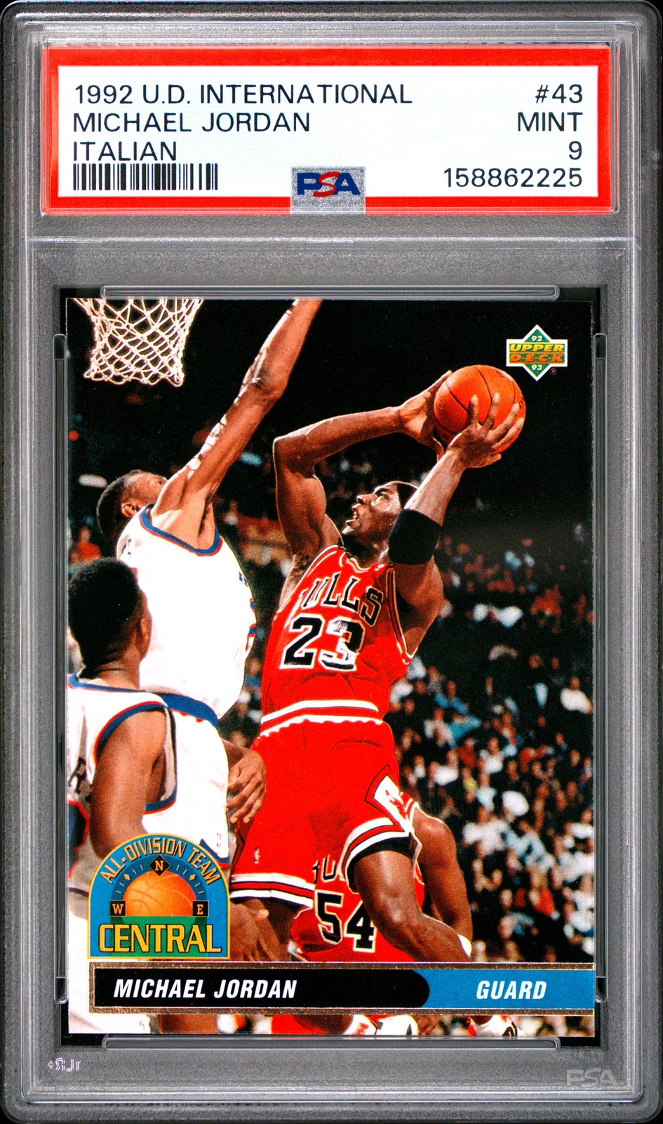Beautiful 🔥 PSA 9 1992 Michael Jordan 43 Italian Upper Deck International Mint