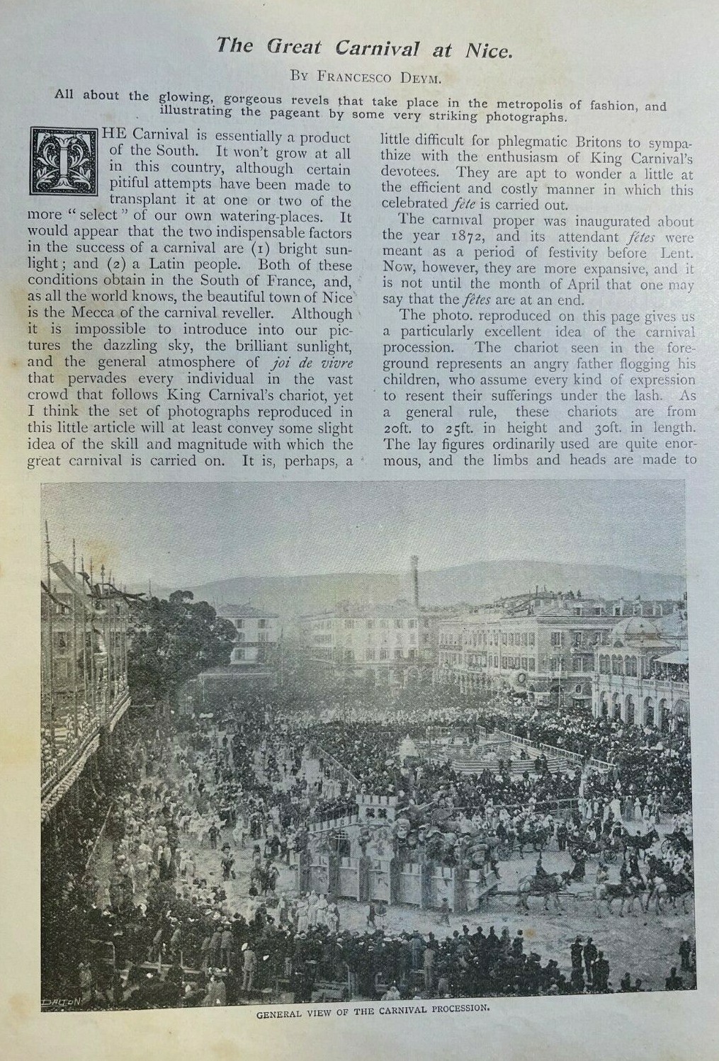 1898 Carnival at Nice France illustrated 1898 Carnival at Nice France illustrated