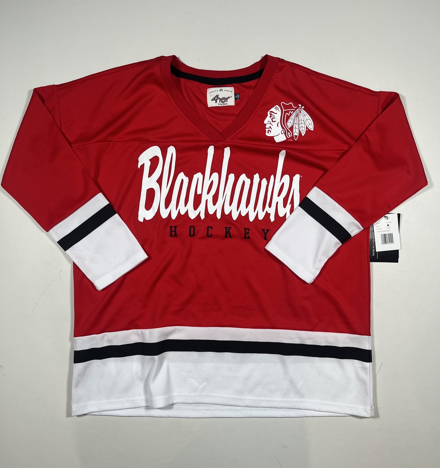 New Chicago Blackhawks Jersey Womens XL Red NHL Hockey G-III 4Her Script