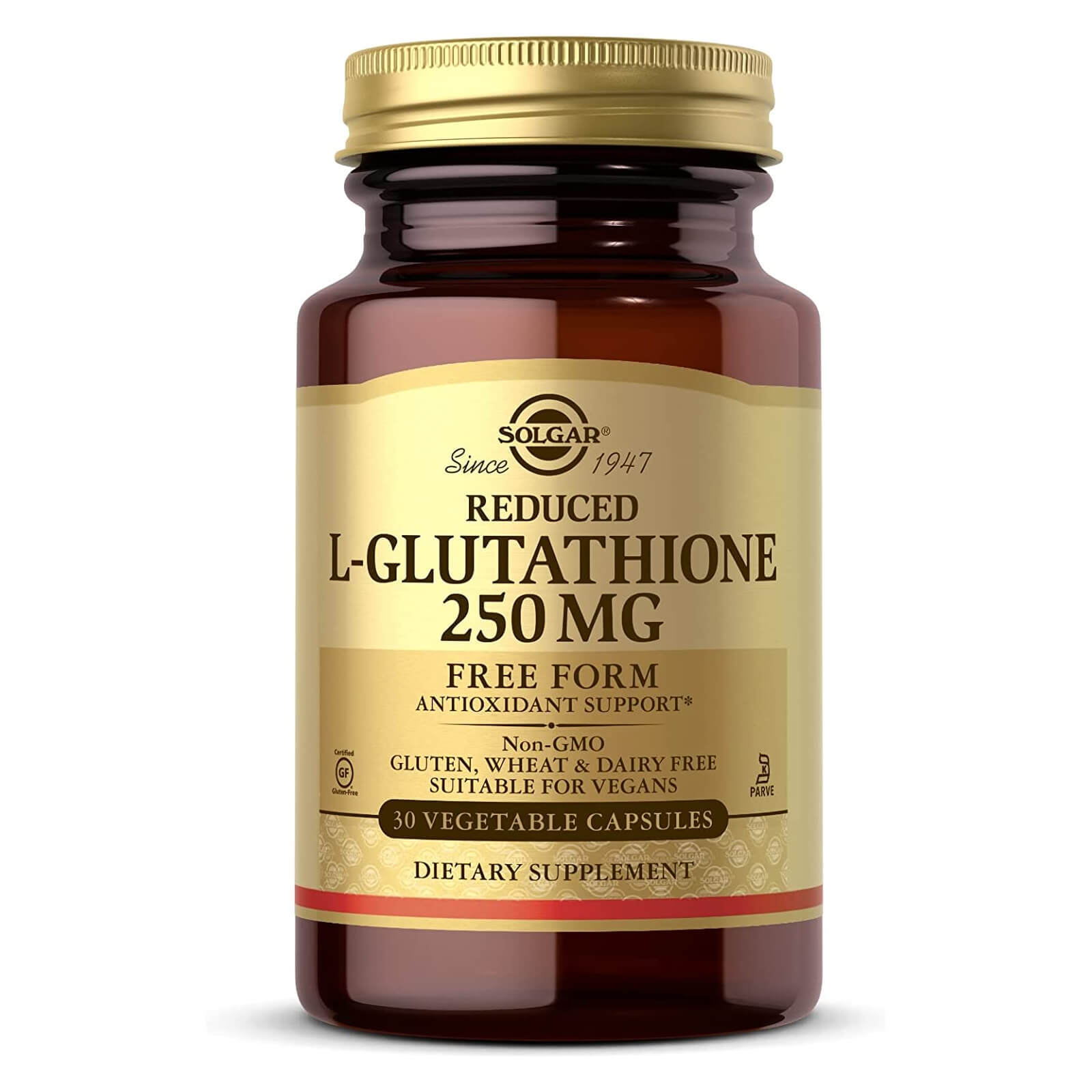 Solgar Reduced L-Glutathione 250 mg 30 Vegetable Capsules