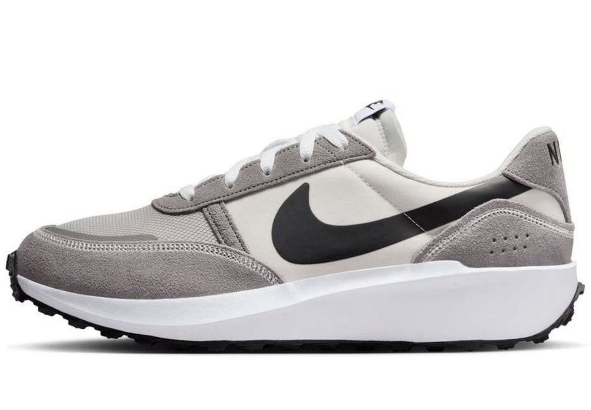Nike Waffle Debut Flat Pewter Black White Running Sneakers FJ4195-003 Mens Sizes