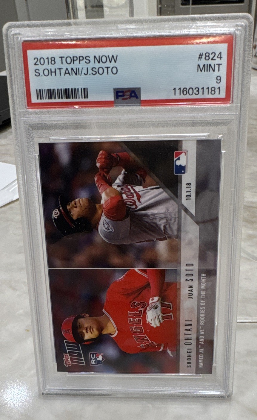 Topps 2018 Topps Now Shohei Ohtani/Juan Soto RC #824 /2265 PSA 10 Topps 2018 Topps Now Shohei Ohtani/Juan Soto RC #824 /2265 PSA 10