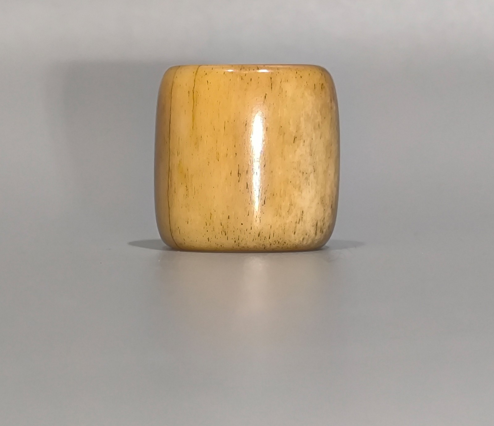 Wonderful Real Tibet 18th Century Old Buddhist Shank Bone Finger Ring Amulet