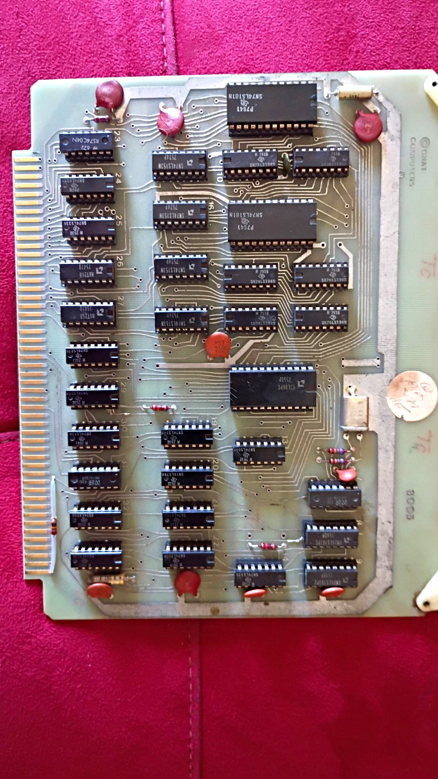 Vintage 1975 GNAT Computers ALU CPU S-100 Bus Board 74LS181 Altair 8800 IMSAI