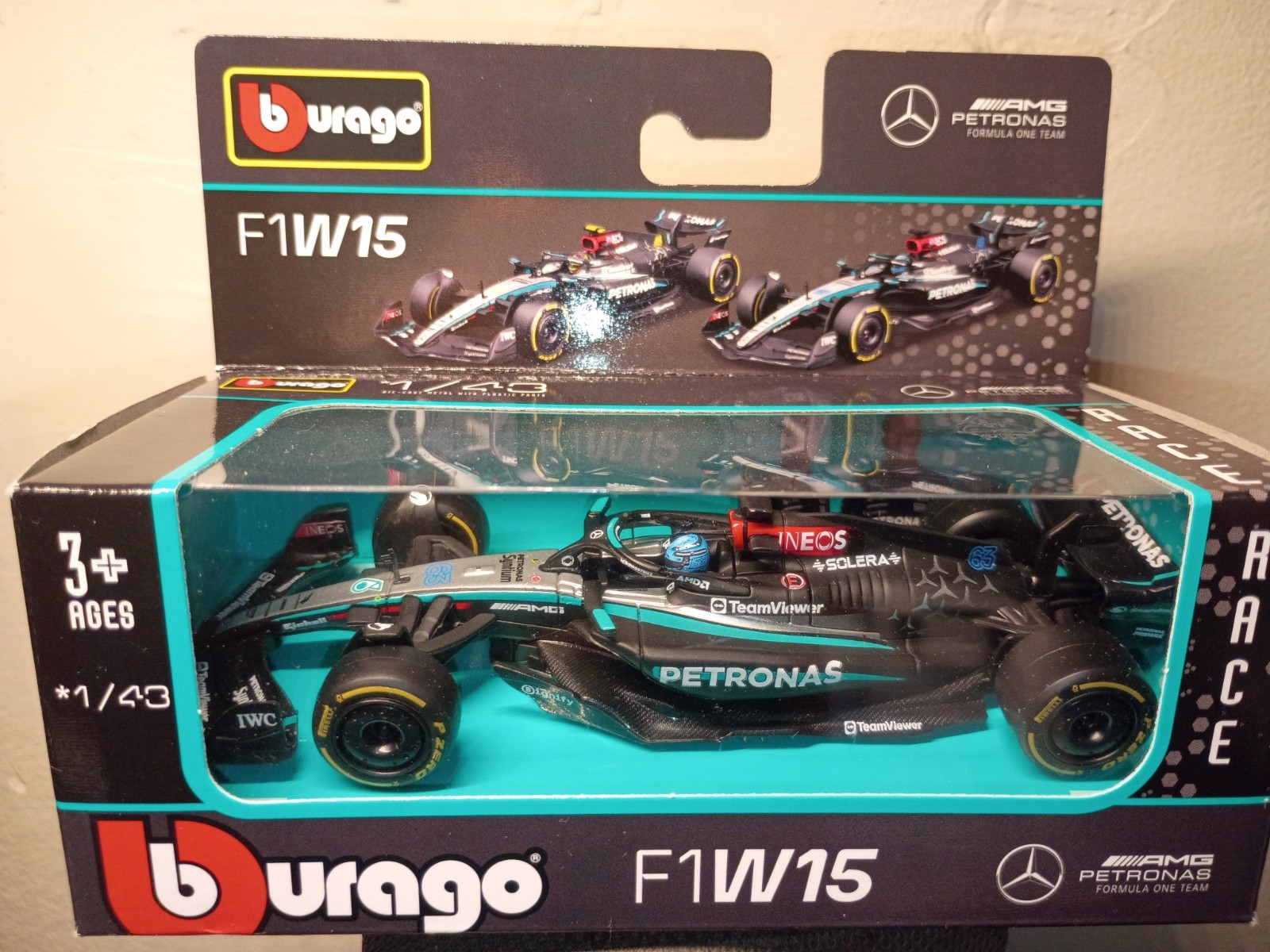 BURAGO F1 W15 MERCEDES-BENZ PETRONAS DIECAST 1:43 SCALE RARE HARD TO FIND NEW BURAGO F1 W15 MERCEDES-BENZ PETRONAS DIECAST 1:43 SCALE RARE HARD TO FIND NEW