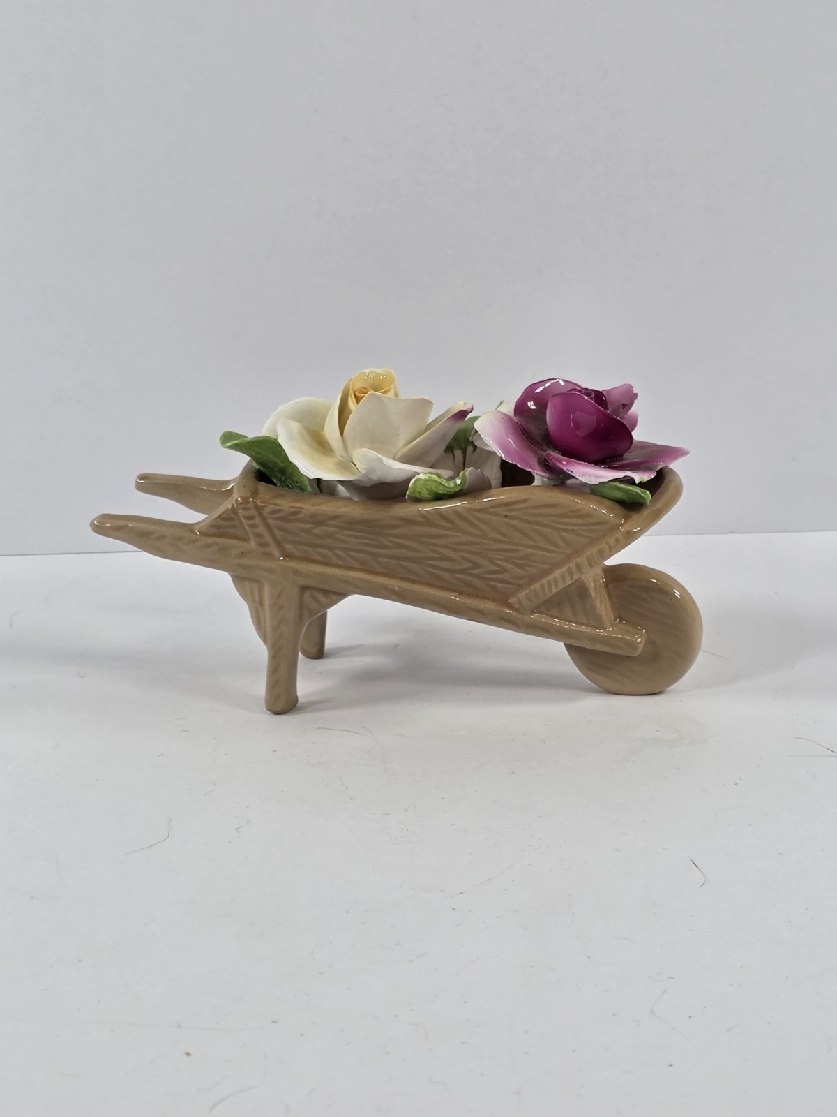Vintage Chorley English Bone China Wheelbarrow With Roses Gardening Cottage Core Vintage Chorley English Bone China Wheelbarrow With Roses Gardening Cottage Core