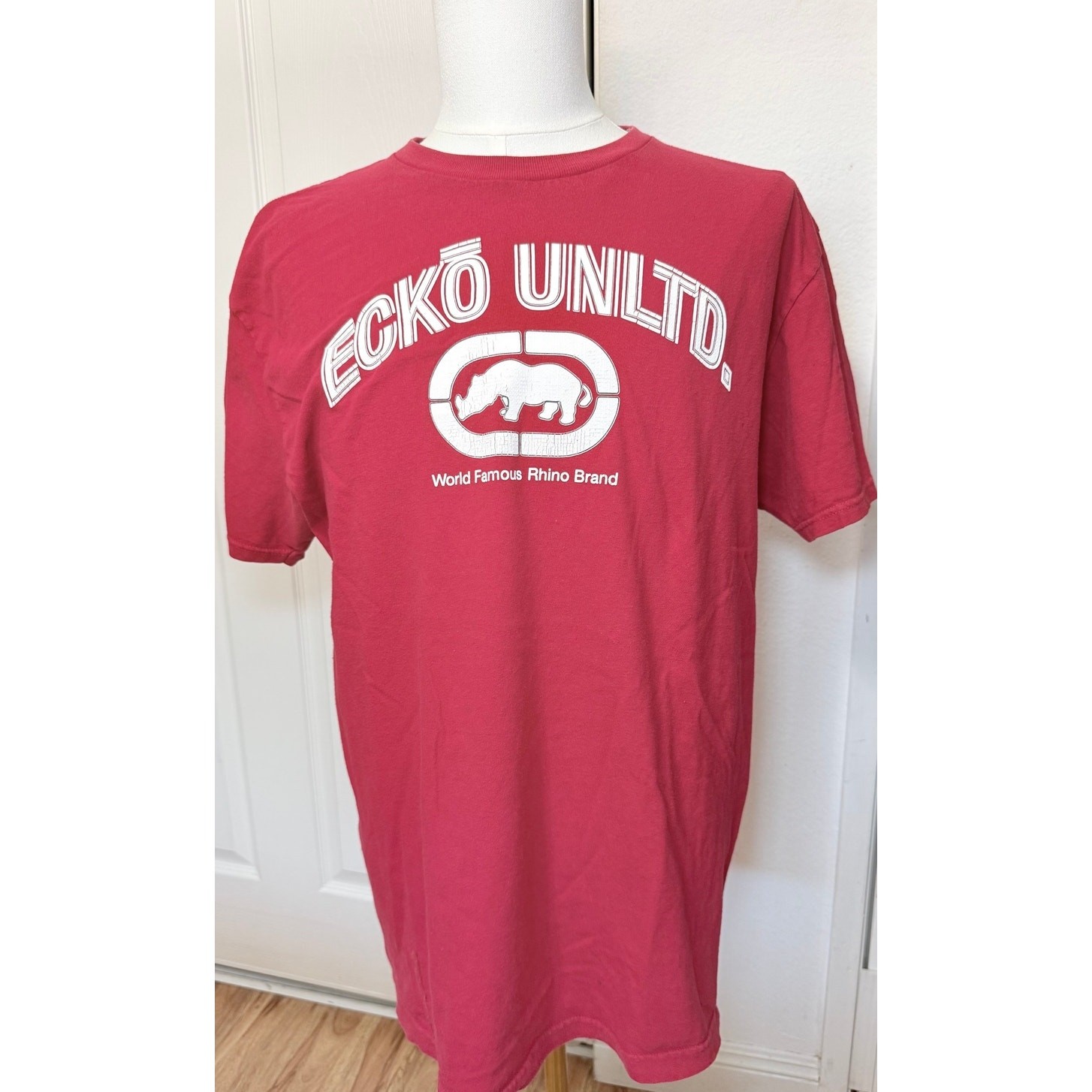 Ecko Unltd Rhino Logo T Shirt XL Red Streetwear