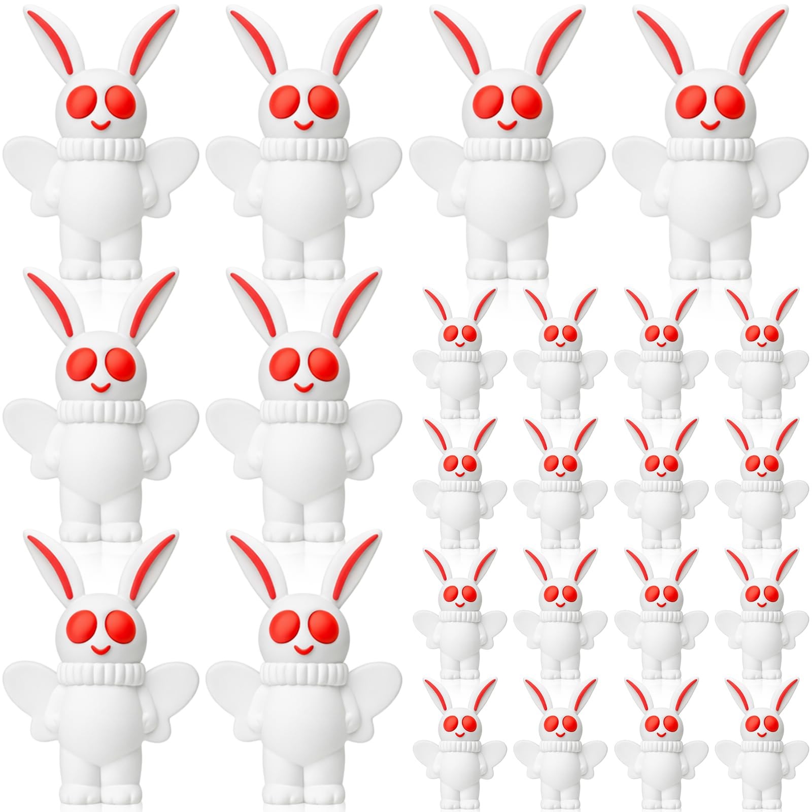 Chunful Mini Mothman Figurines Moth Man Cryptid Statues, White, 25 Pcs | Cryp...