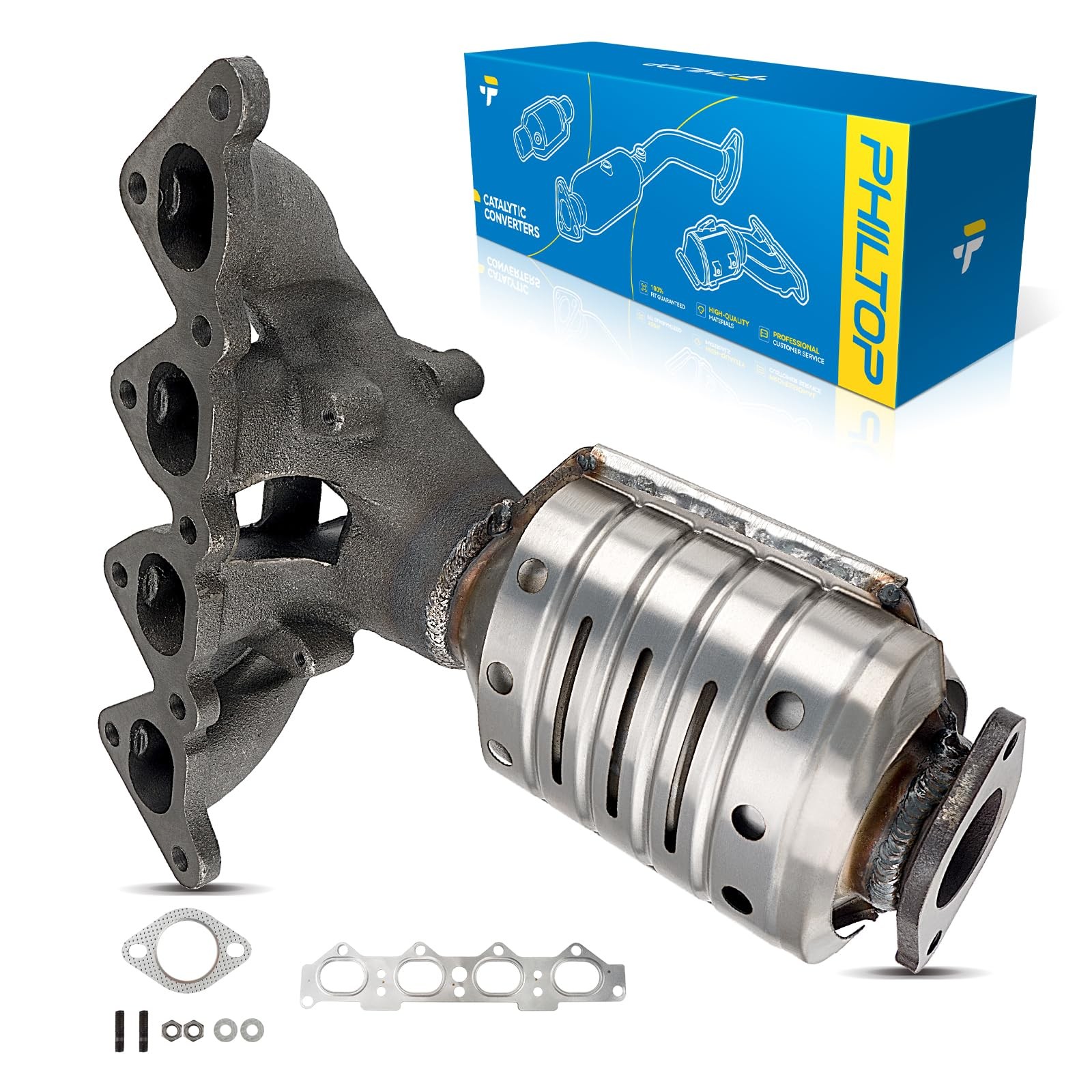 PHILTOP Front High FLow Catalytic Converter Fit For Hyundai, Kia Elantra 2.0L---