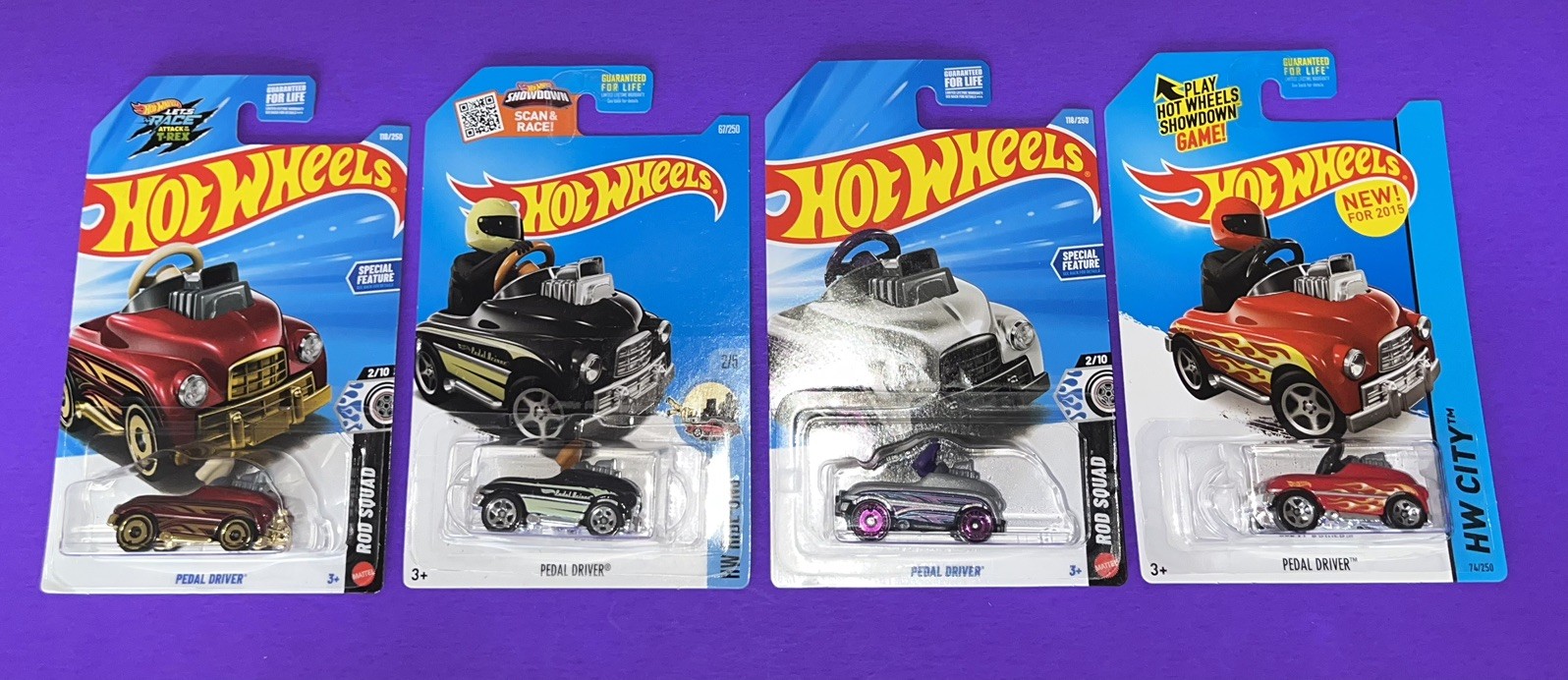 Hot Wheels Pedal Driver  Cars Misc lot of 4