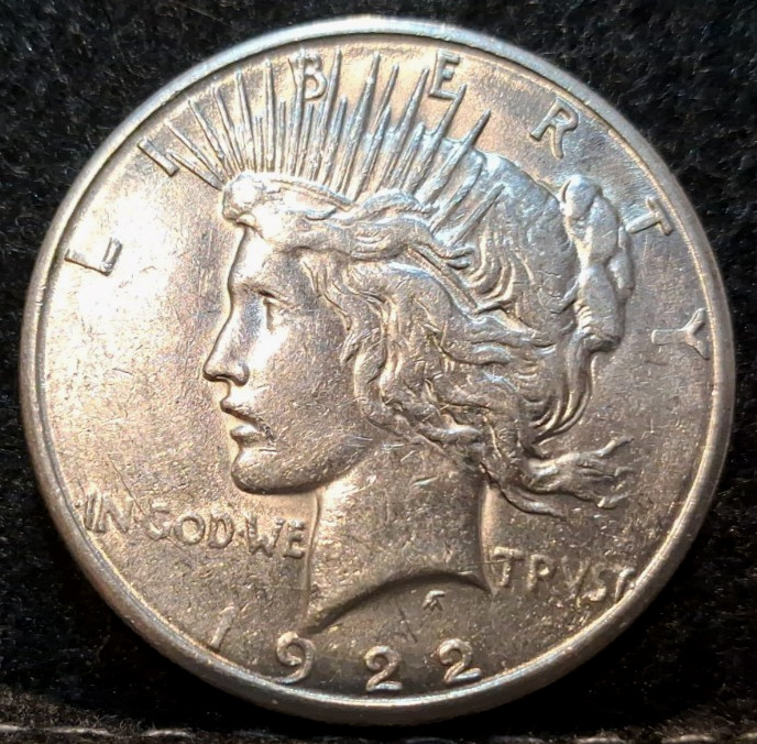 1922 S Peace Silver Dollar $1 90% Silver Coin US Mint San Francisco Circulated 1922 S Peace Silver Dollar $1 90% Silver Coin US Mint San Francisco Circulated