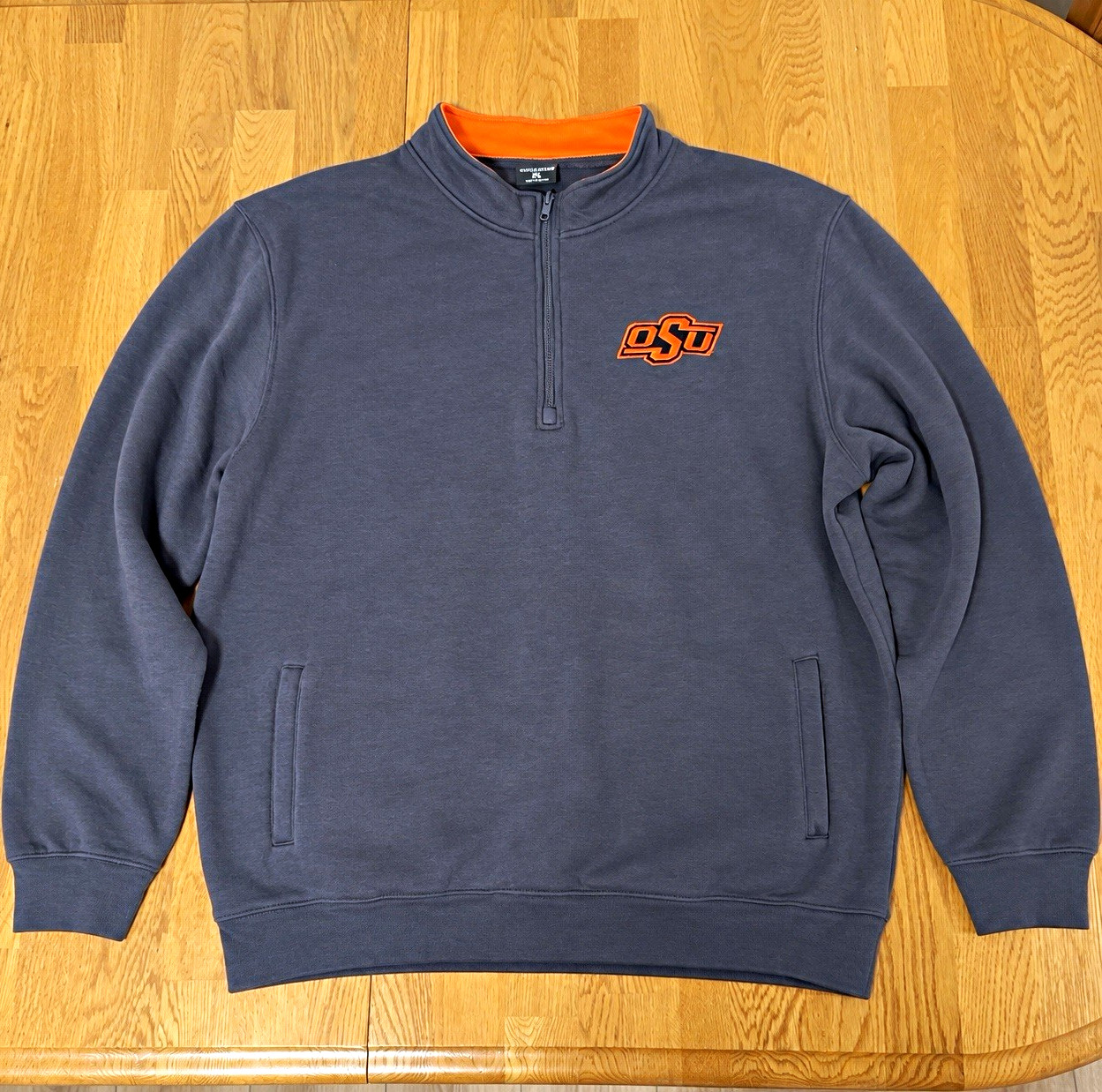 Colosseum Men\'s OSU 1/4 Zip Fleece Pullover Sweatshirt Charcoal 2XL