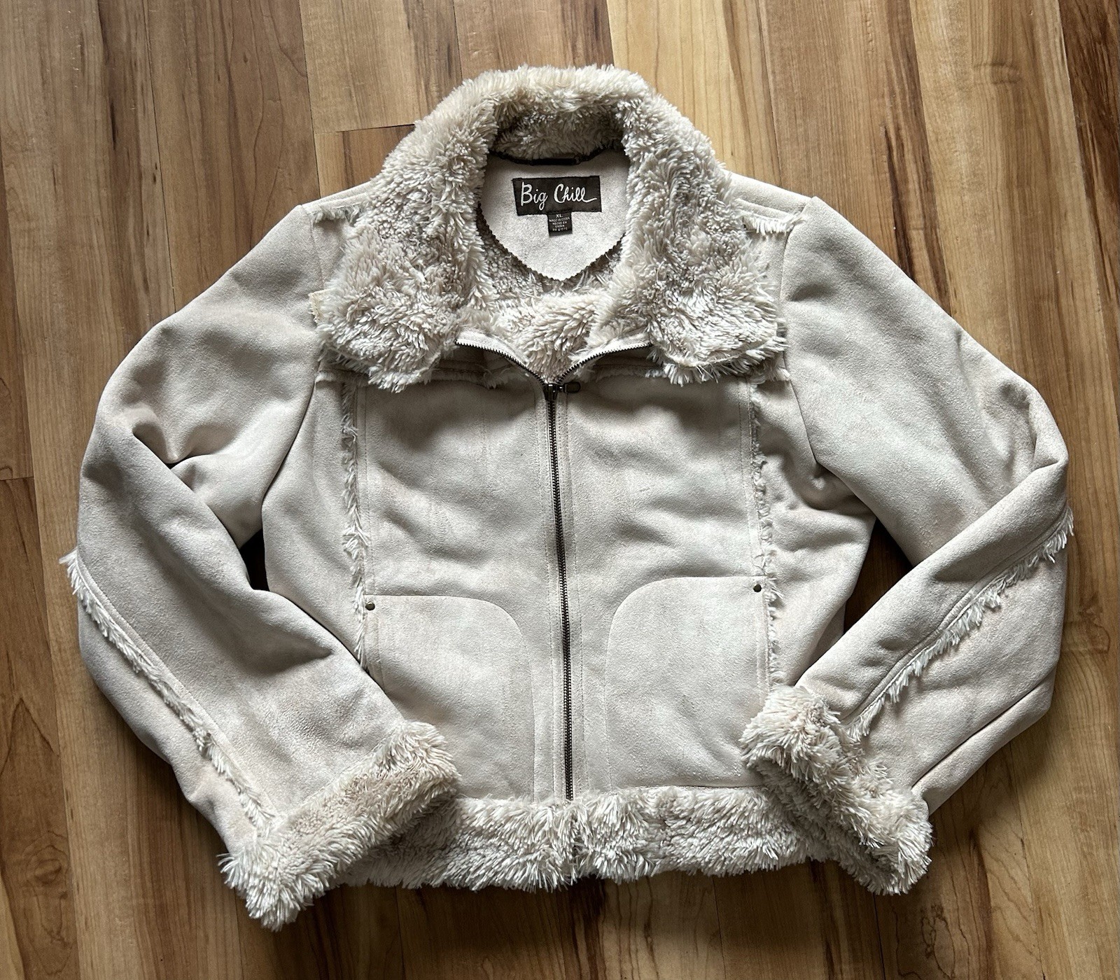Vintage Faux Suede Fur Hippie Boho Penny Lane Y2K Festival Jacket XL Vintage Faux Suede Fur Hippie Boho Penny Lane Y2K Festival Jacket XL