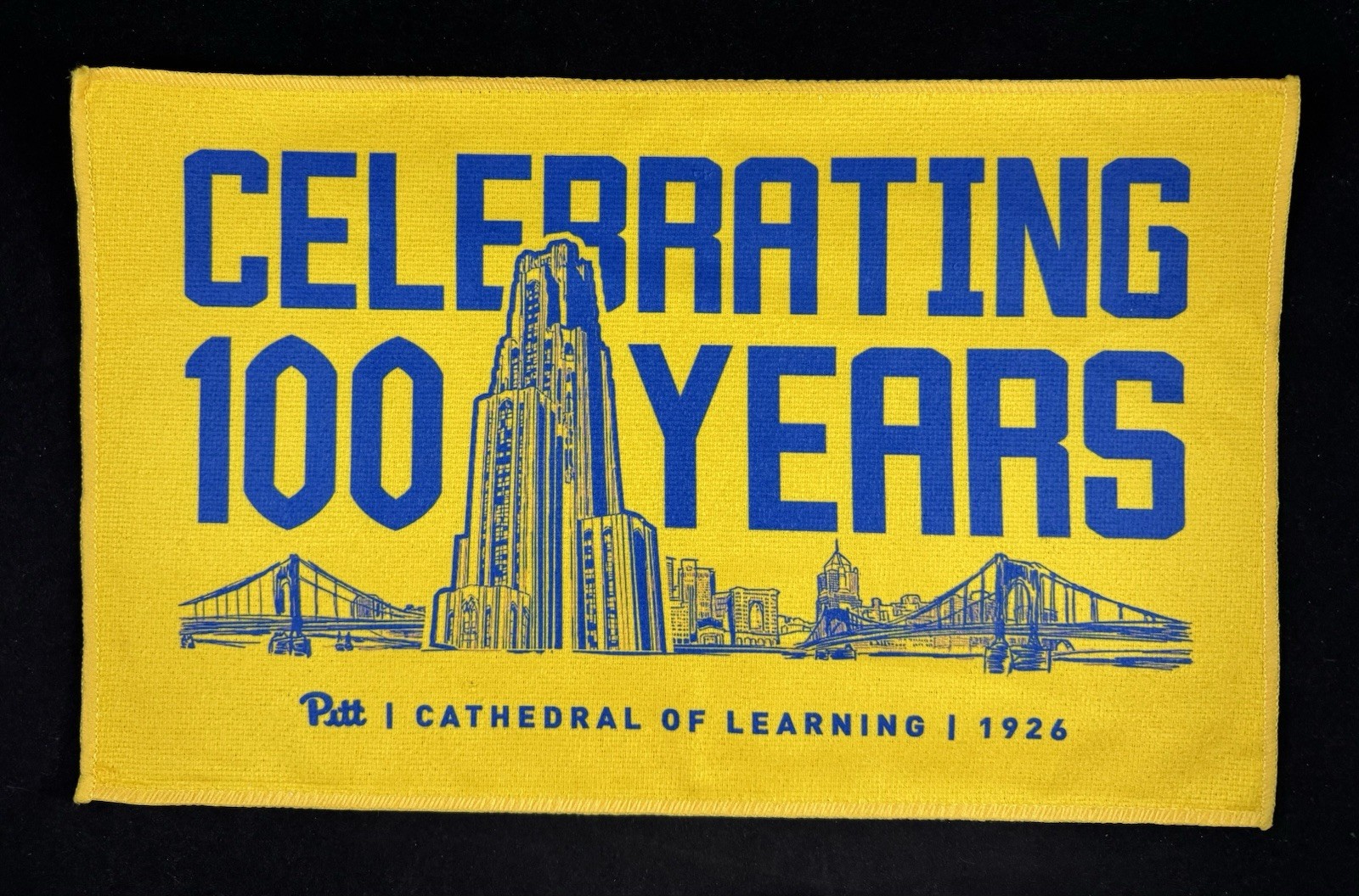 University of Pittsburgh Pitt Panthers Cathedral of Learning 100th Rally Towel