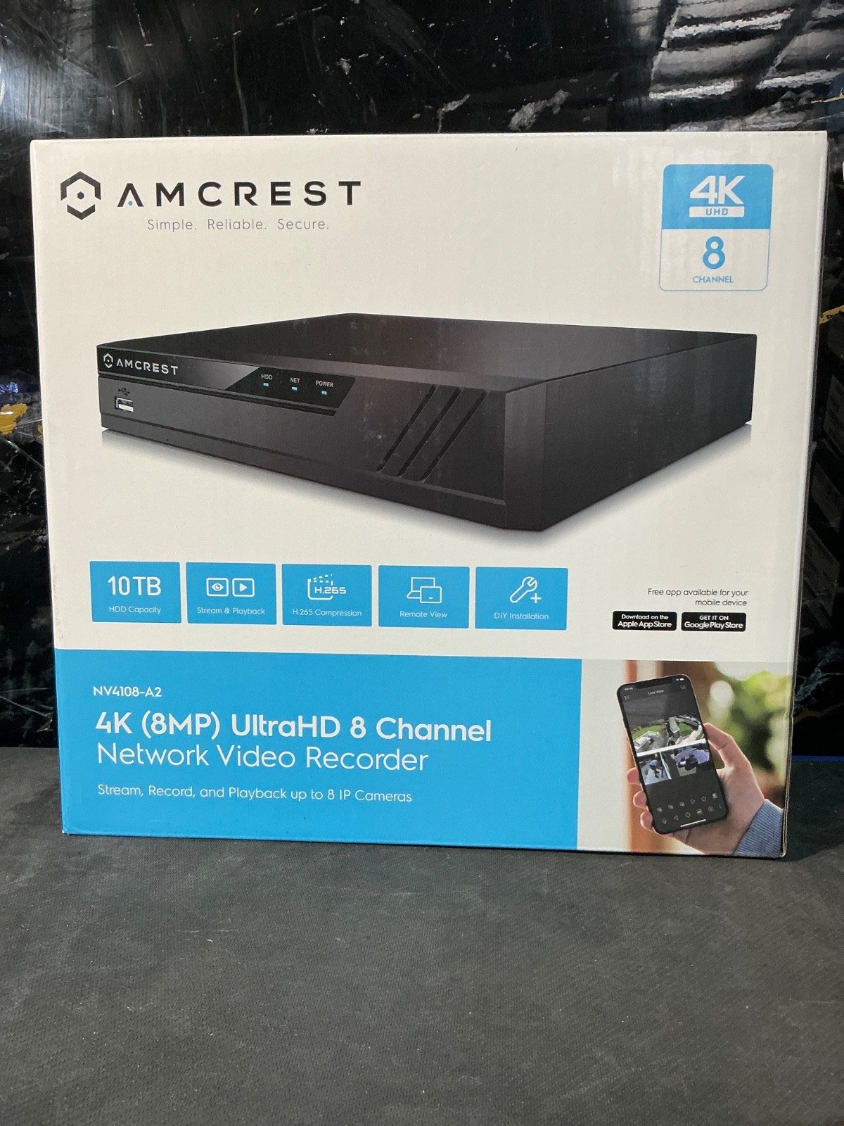 Amcrest NV4108-A2 Network Video Recorder 4K 8MP UltraHD 8 Channel - New & Sealed Amcrest NV4108-A2 Network Video Recorder 4K 8MP UltraHD 8 Channel - New & Sealed