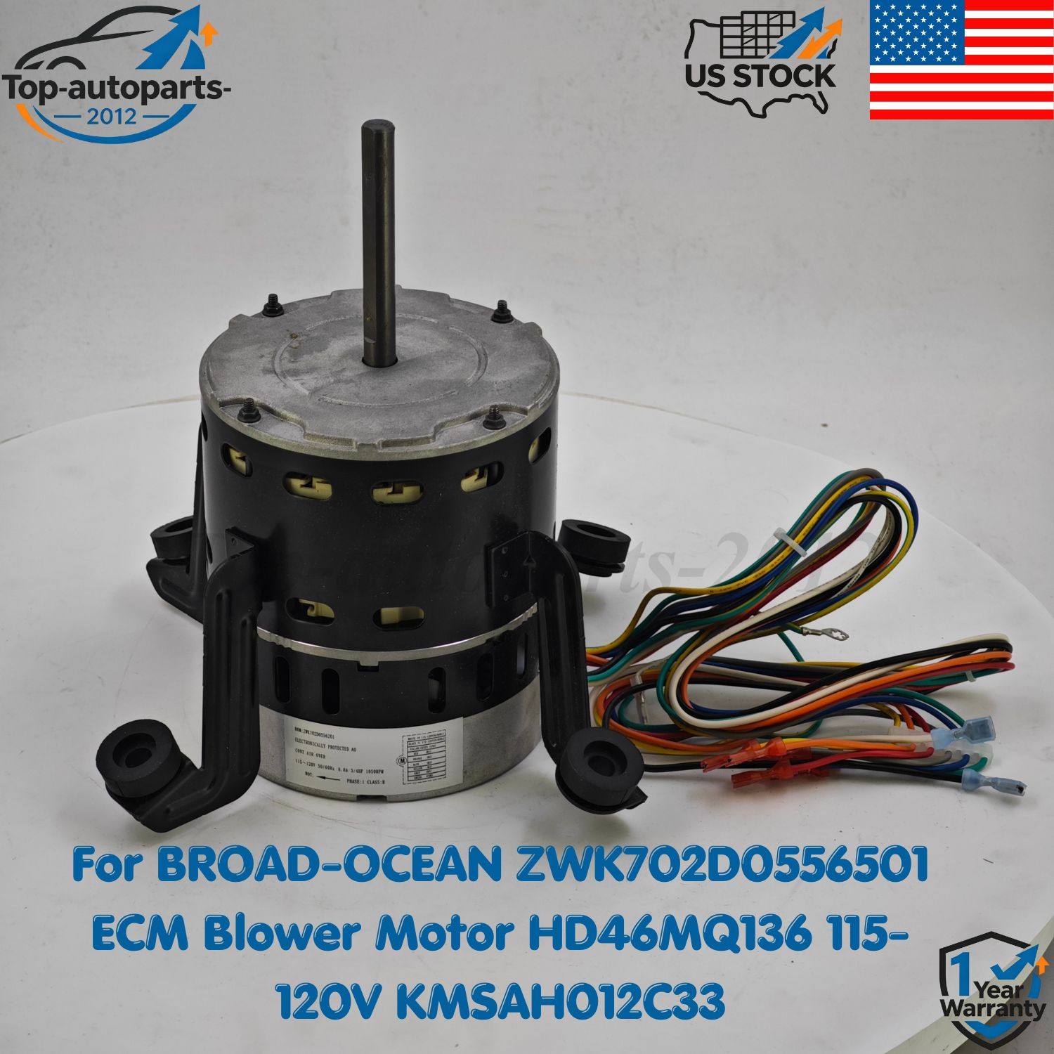 For BROAD-OCEAN ZWK702D0556501 ECM Blower Motor HD46MQ136 115-120V KMSAH012C33