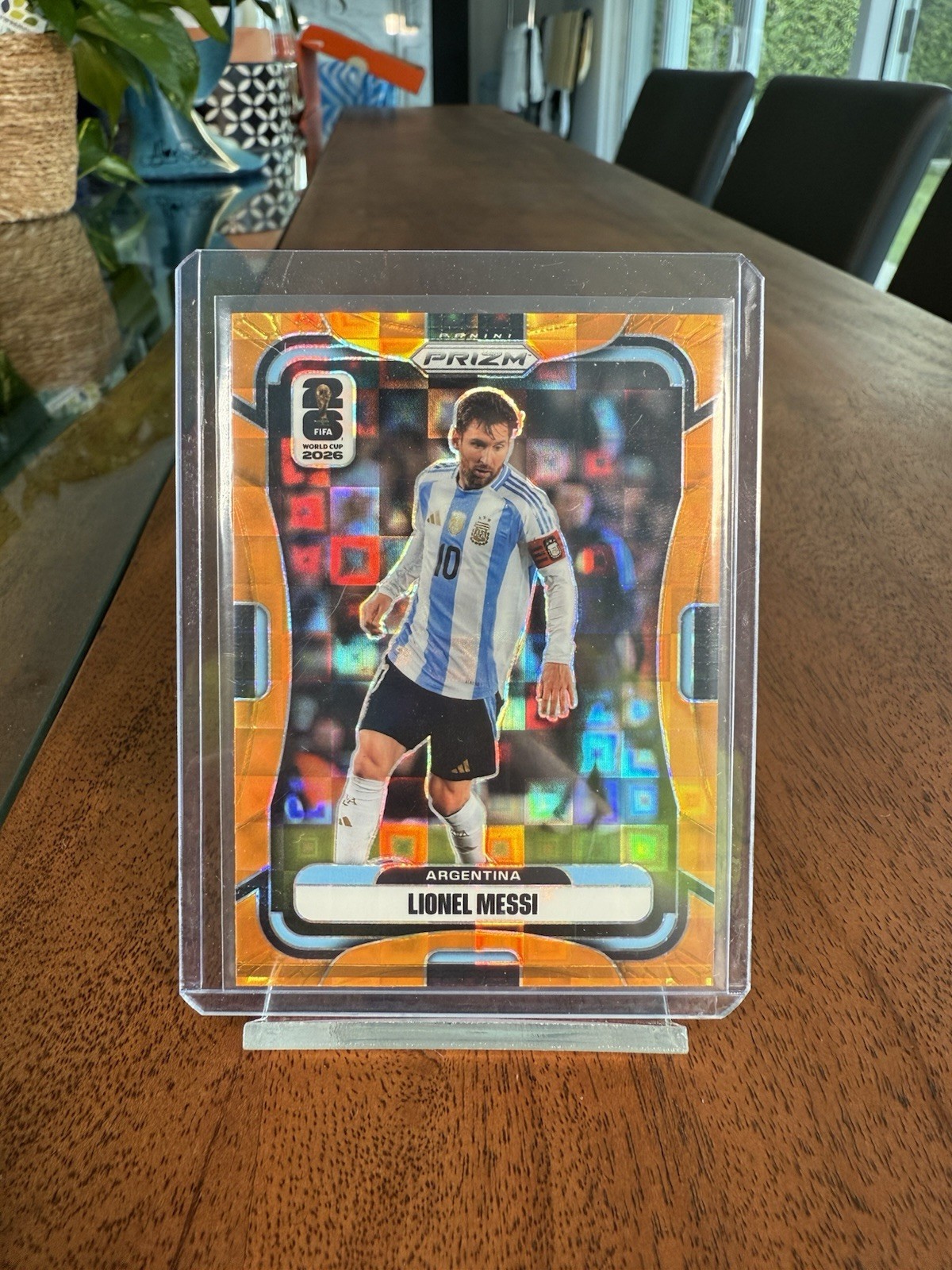 Lionel Messi 2026 Panini Prizm World Cup Orange Pandora /215 Argentina #10