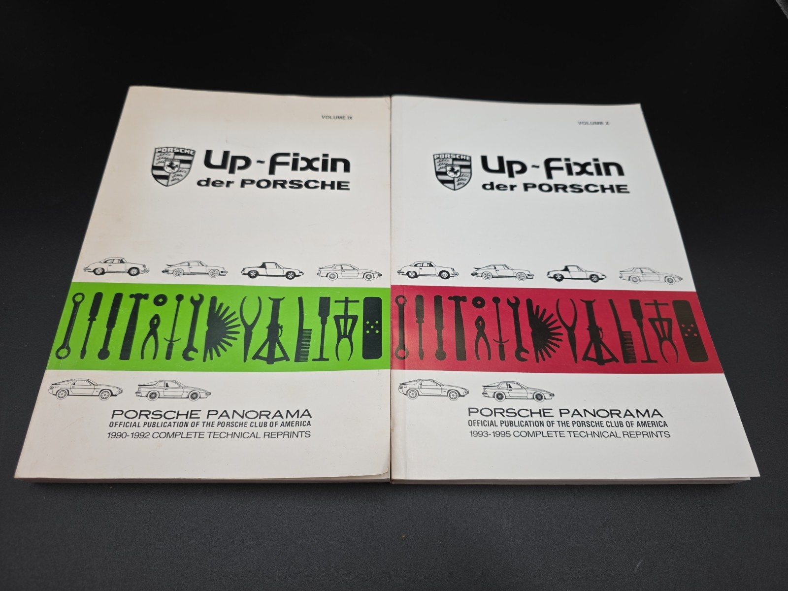 Up-Fixin Der Porsche Panorama Book Lot Volumes 9 & 10 PCA Club Of America Car Up-Fixin Der Porsche Panorama Book Lot Volumes 9 & 10 PCA Club Of America Car