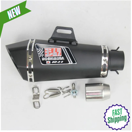 Universal 36-51mm motorcycle Yoshimura exhaust with Db killer, Black Universal 36-51mm motorcycle Yoshimura exhaust with Db killer, Black