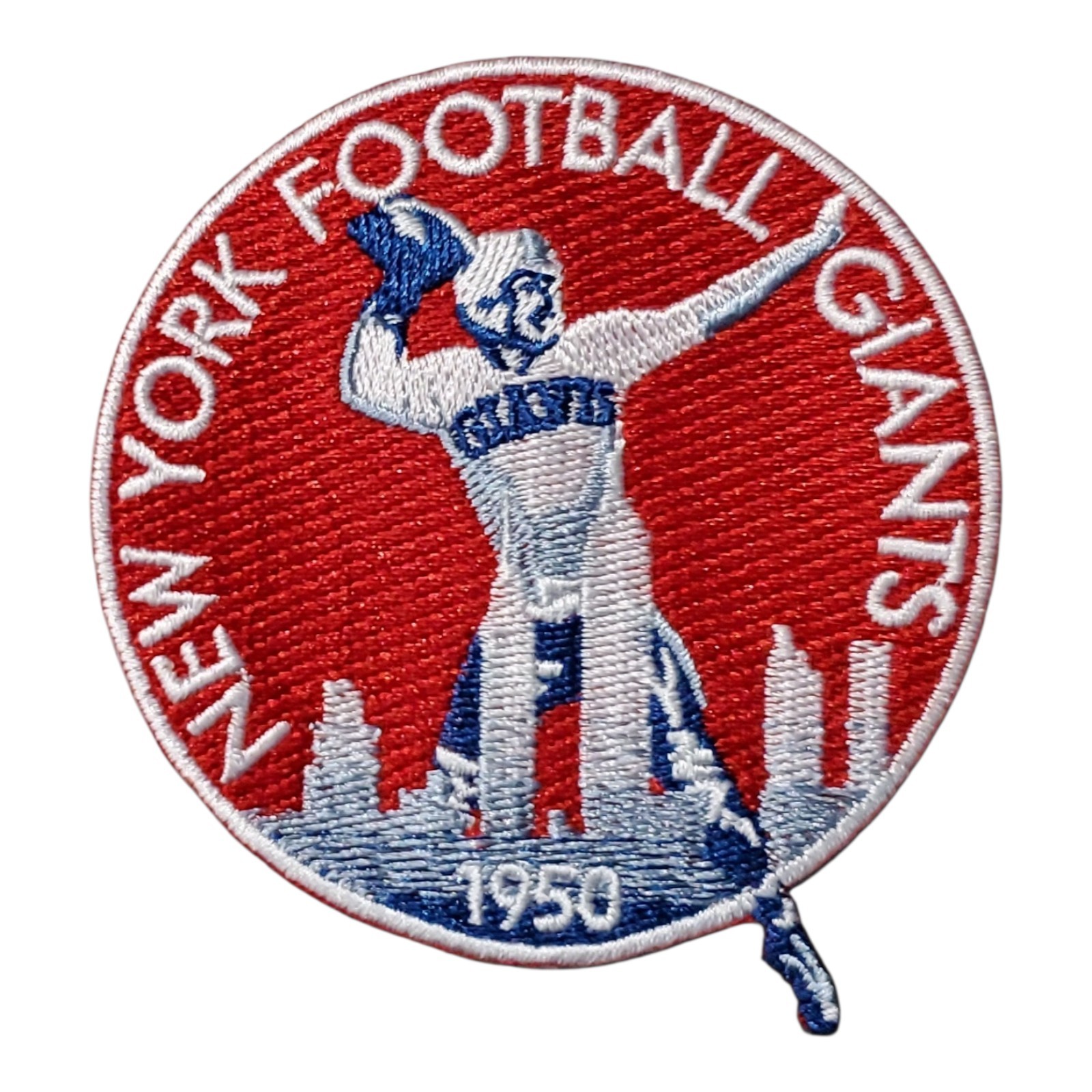 New York Giants Vintage Round Style Patch. Embroidered. Iron On Backing. 3 New York Giants Vintage Round Style Patch. Embroidered. Iron On Backing. 3