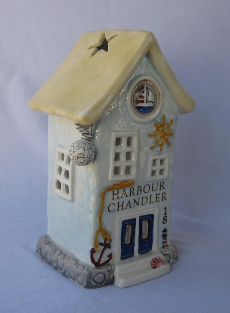 Unique Blue Sky Goldminc HARBOR CHANDLER Ceramic  Tealight Candle Holder