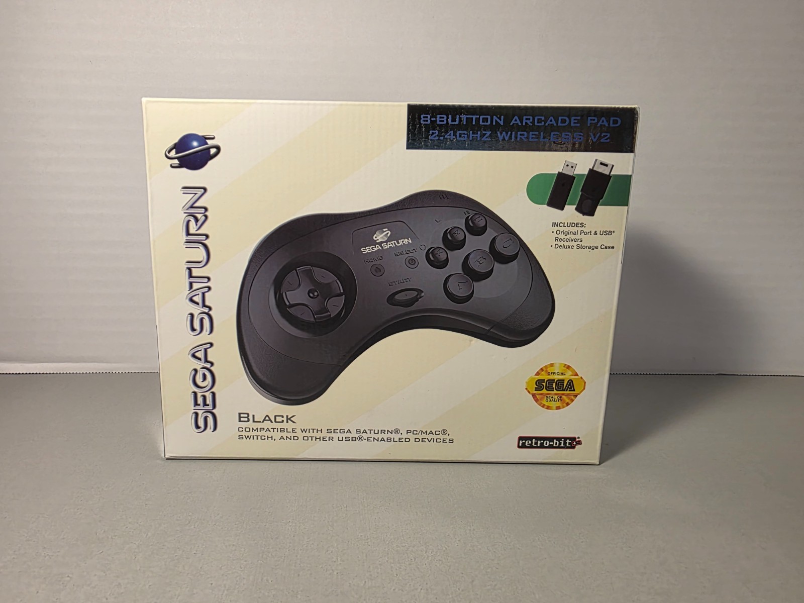 Retro-Bit Official Sega Saturn 2.4GHz Wireless V2 Controller  *NEW*