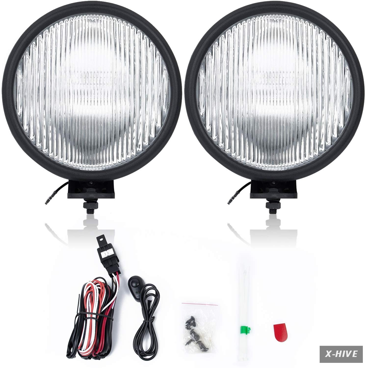 FL7091 Fit for 1997-2006 Wrangler tj off-road Pair Front Fog Lights Lens Bumper