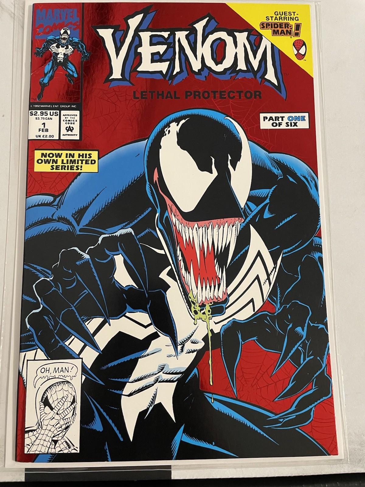 Venom: Lethal Protector #1 1992 Guest-Starring Spider-Man VF