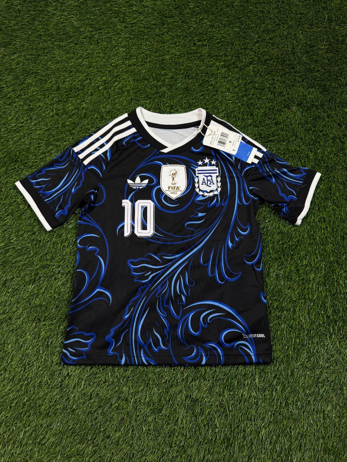 Kids Size S & XL - Adidas Argentina World Cup Away Messi Official Jersey KH3942