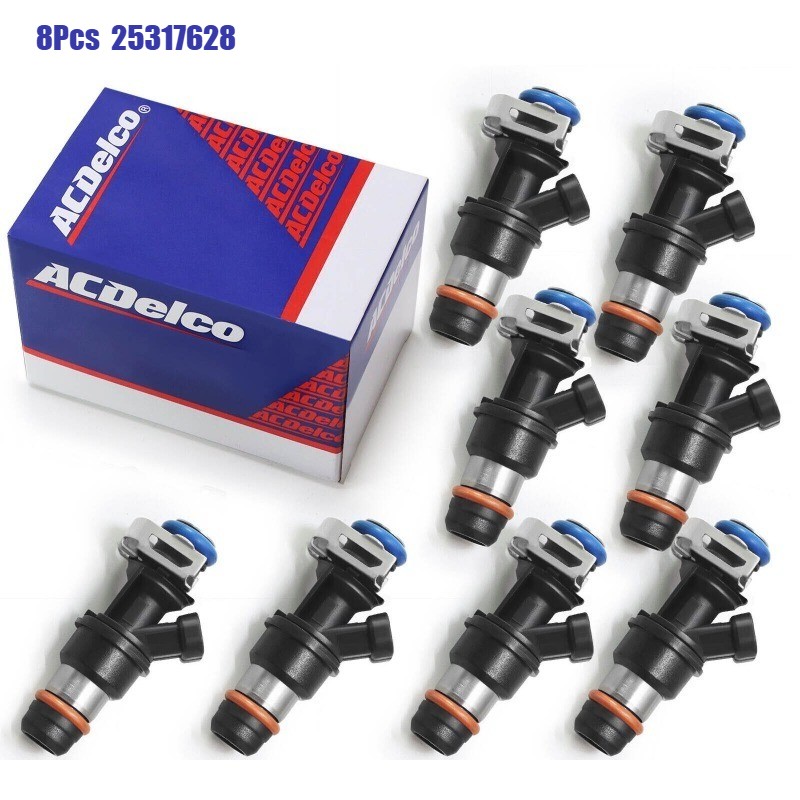 New 8Pcs OEM 25317628 Fuel Injectors For 99-07 Chevy Silverado GMC 4.8/5.3/6.0L