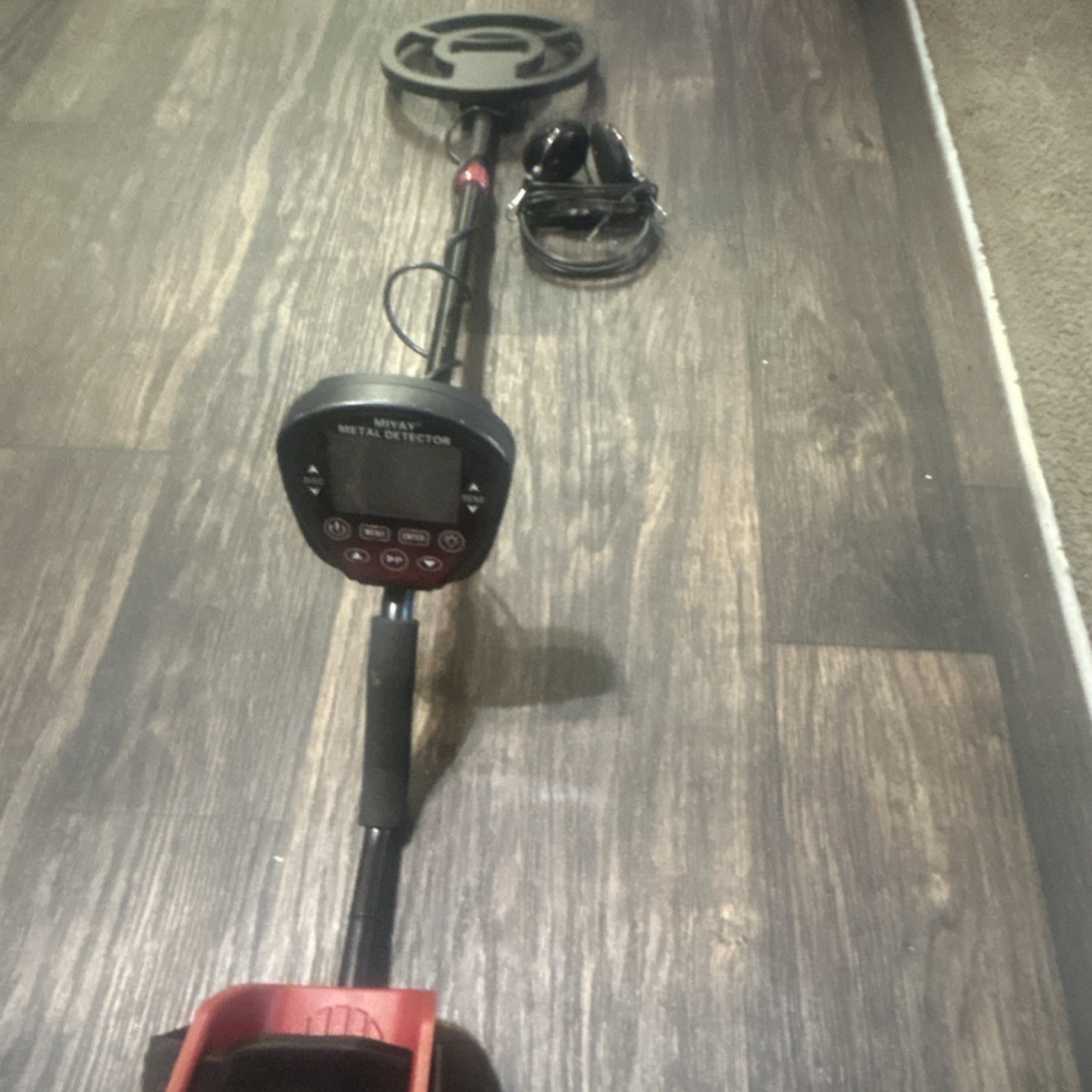 MIYAY Ground Search Metal Detector w/ Wired Headphones, Backlight, Disc