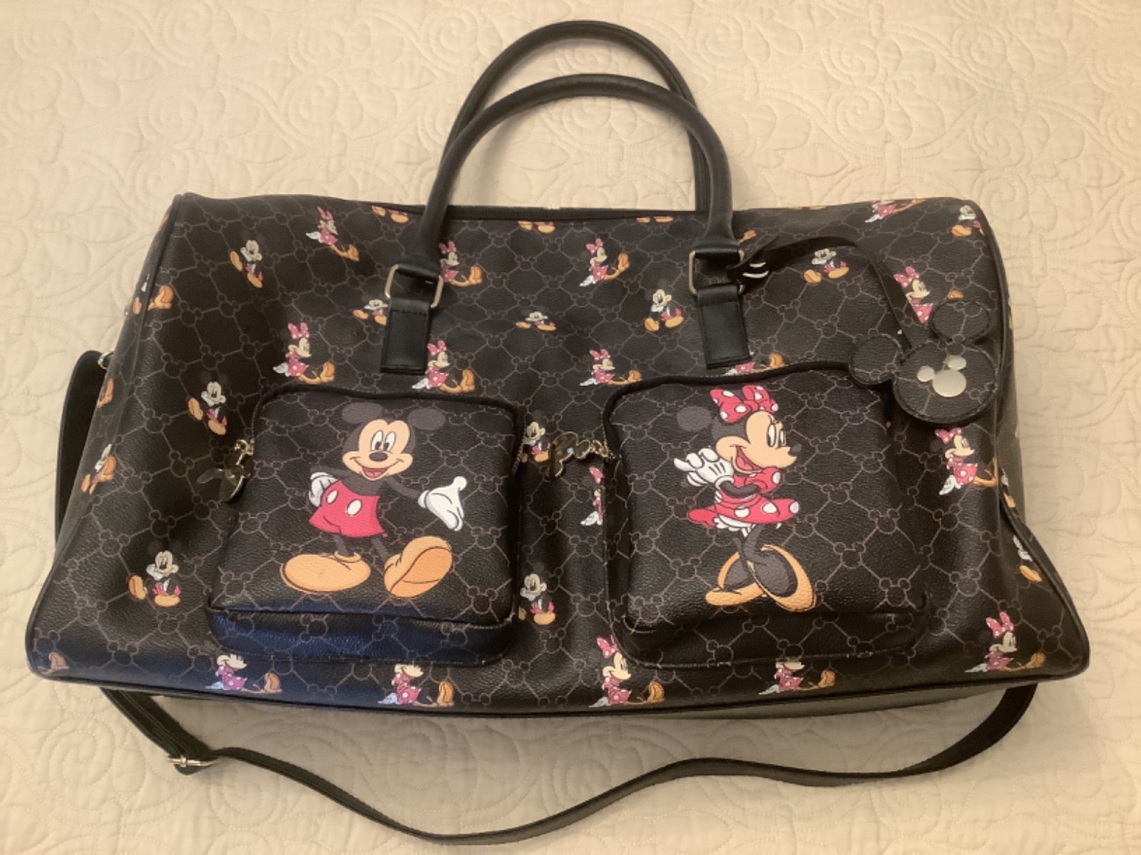 Disney Primark Hidden Mickey Mouse Minnie Large Duffle Bag NEW Disney Primark Hidden Mickey Mouse Minnie Large Duffle Bag NEW