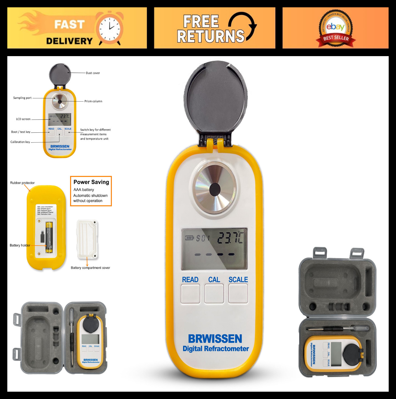 5-in-1 Digital Refractometer for Antifreeze, DEF & Windshield Fluid Testing 5-in-1 Digital Refractometer for Antifreeze, DEF & Windshield Fluid Testing