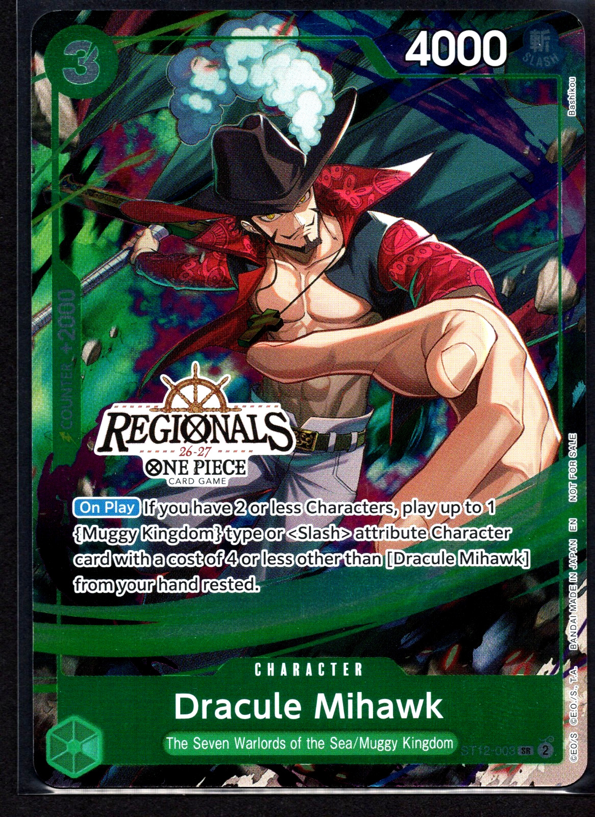 Dracule Mihawk Regional Participation Pack 2026 Vol.1 One Piece Promo ST12-003 Dracule Mihawk Regional Participation Pack 2026 Vol.1 One Piece Promo ST12-003
