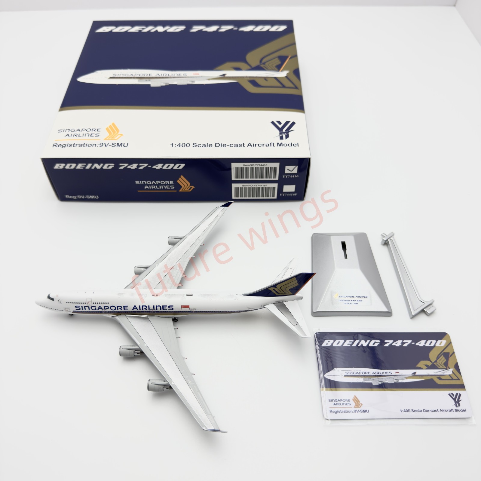 YY Wings 1/400 Singapore Airlines B747-400 9V-SMU Aircraft Model NEW YY Wings 1/400 Singapore Airlines B747-400 9V-SMU Aircraft Model NEW