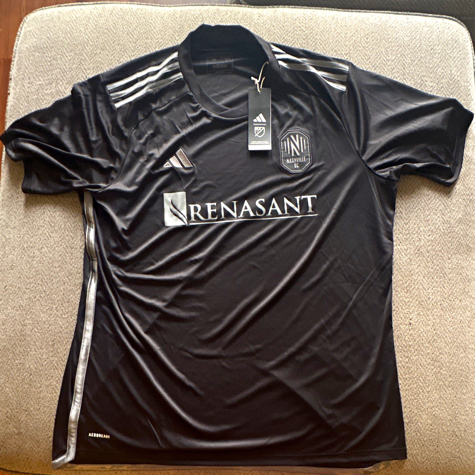 adidas Nashville SC Black Soccer Jersey MLS New Men’s XL