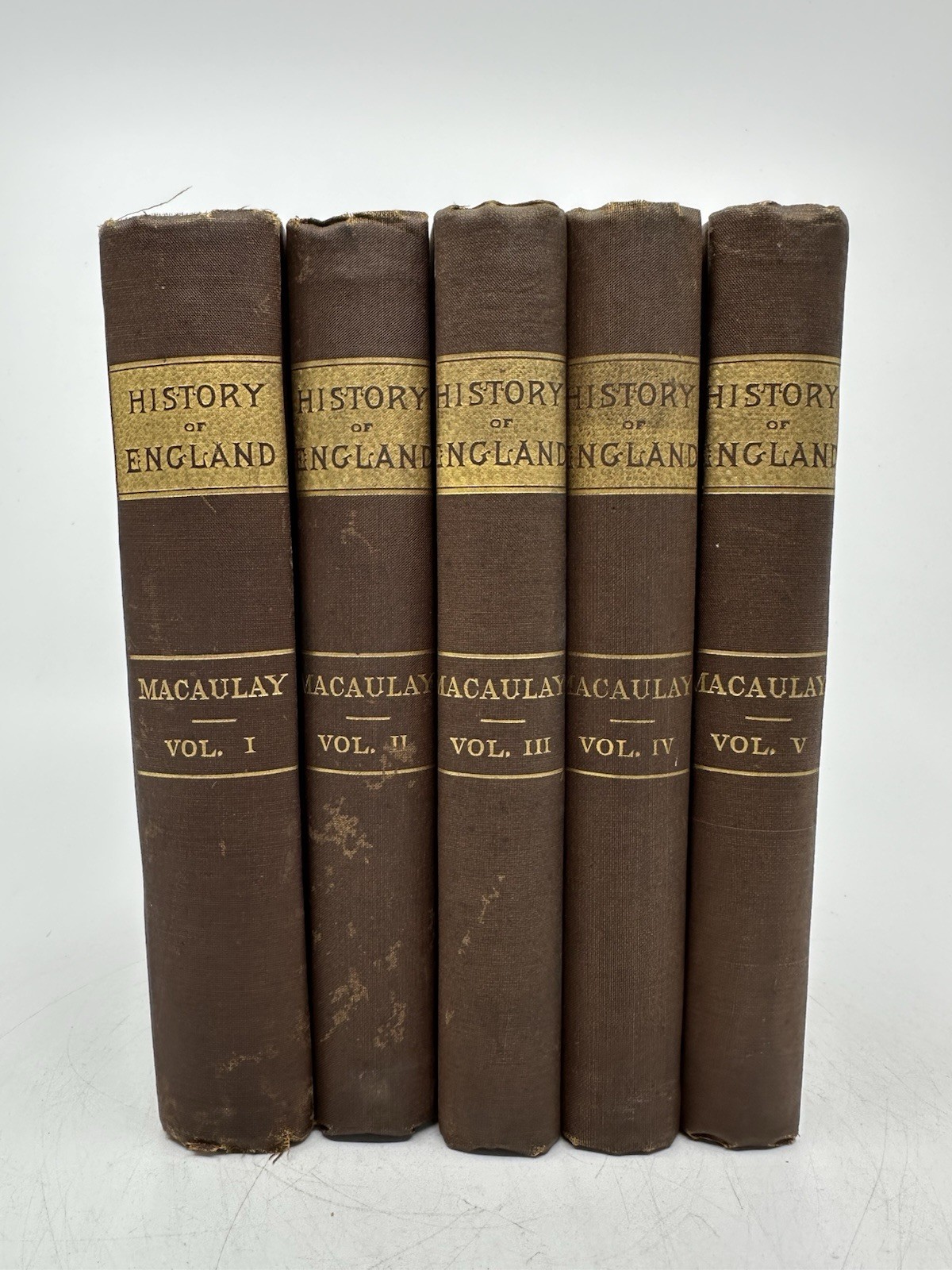 1884 THE HISTORY OF ENGLAND FROM THE ACCESSION OF JAMES II 5 Vol Set MACAULAY