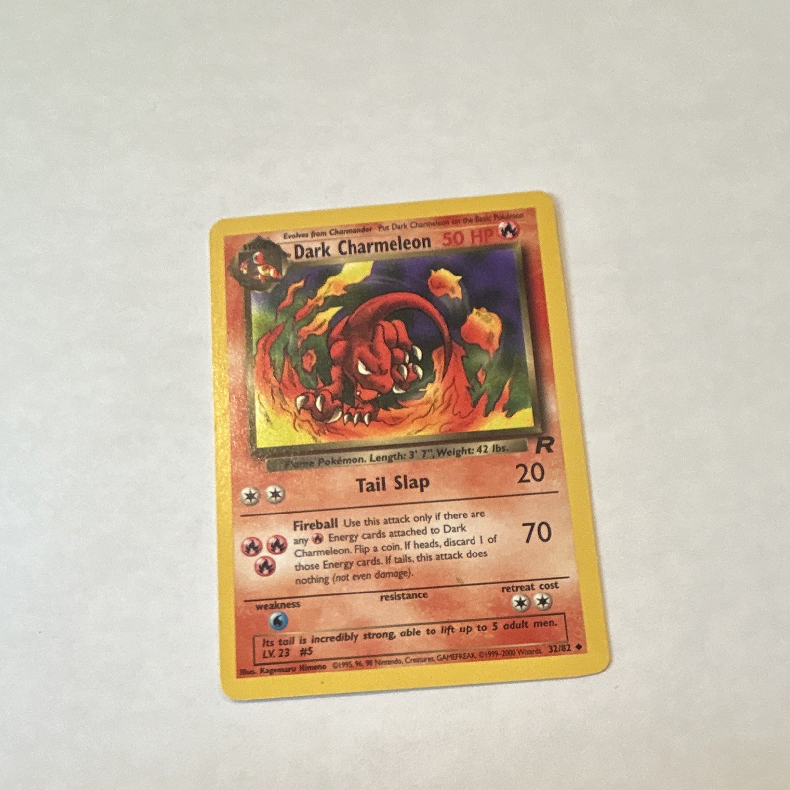 Pokémon TCG Base Set Dark Charmeleon 32/82 Unlimited Uncommon Vintage