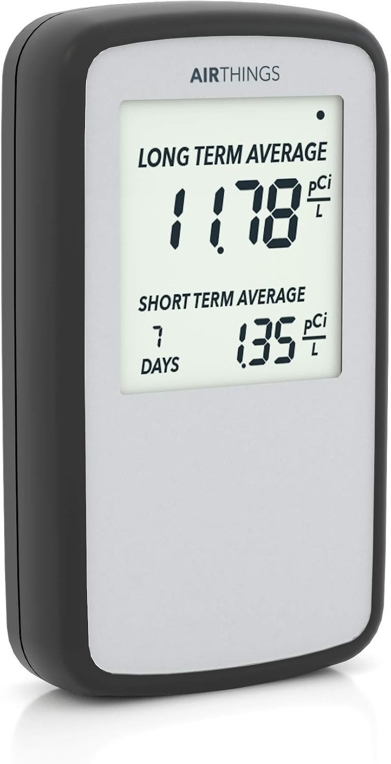 Airthings Corentium Home Radon Detector 223 Portable, Lightweight, Easy-to-Use,
