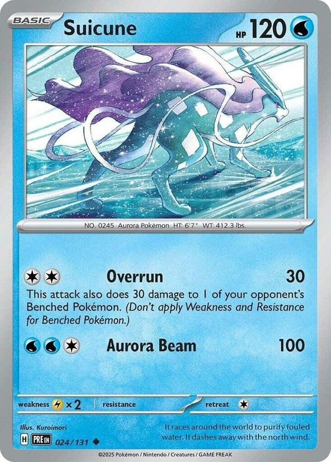 Suicune - 024/131 - Uncommon (Near Mint) Prismatic Evolutions - Water Pokémon