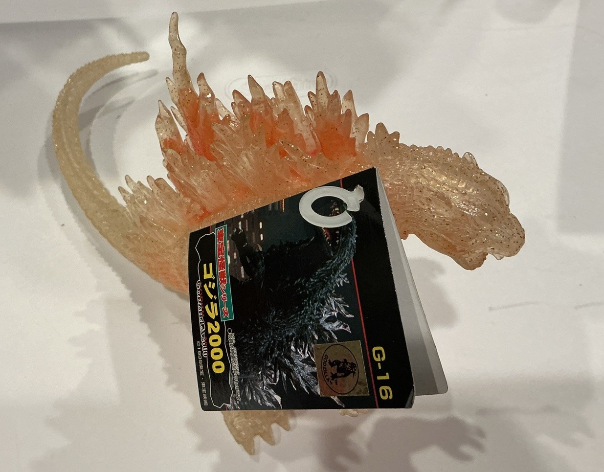 Bandai Godzilla 2000 G-16 (1999) Translucent Clear Orange Figure w/ Tag Vintage Bandai Godzilla 2000 G-16 (1999) Translucent Clear Orange Figure w/ Tag Vintage