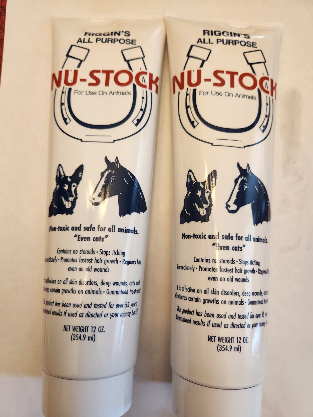 RIGGIN'S Nu-Stock (NUSTOCK) 12 Oz for all animals -Dogs, Horses, Cats (Lot of 2)