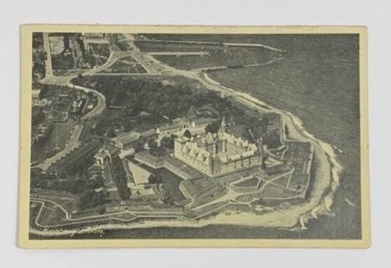 Aerial View of Kronborg Castle Helsingor Denmark Postcard Vintage Unposted