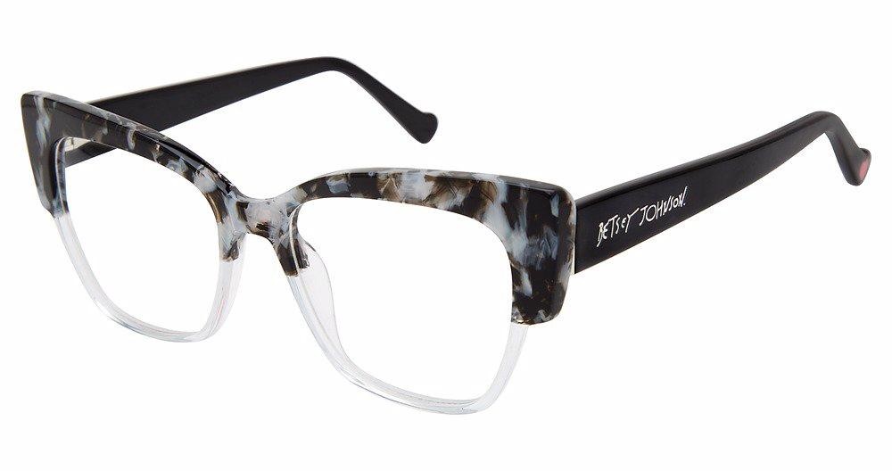 NEW Betsey-Johnson KITSCH-QUEEN Eyeglasses Blk 100% AUTHENTIC