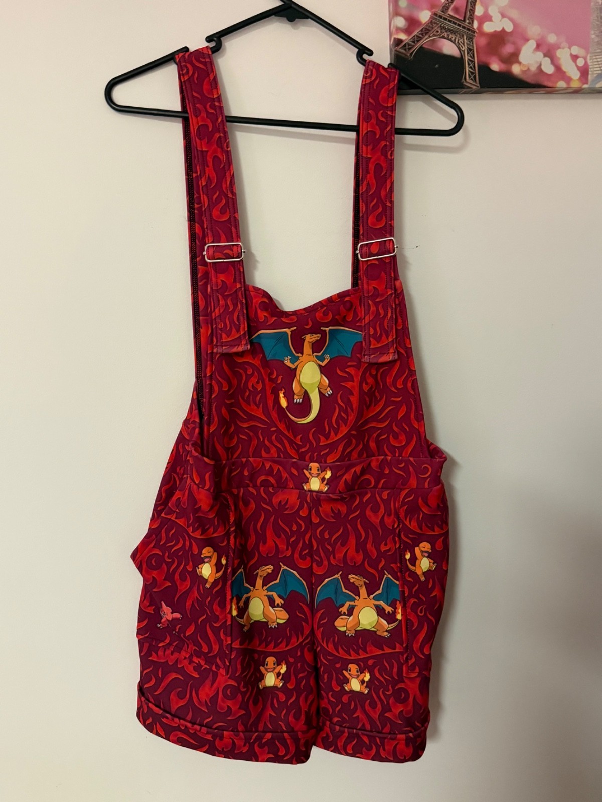 BlackMilk Pokemon Charmander Short Overalls Size L NWT